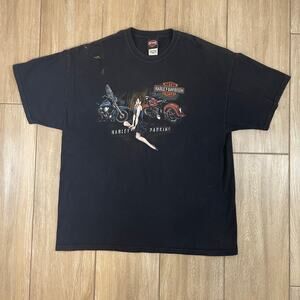 Harley Davidson Graphic T Shirt Mens 2XL Black Biker Motorcycle Logo Tee